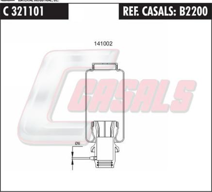 Casals B2200 - Демпер (успокоител), окачване на шофьорската кабина vvparts.bg