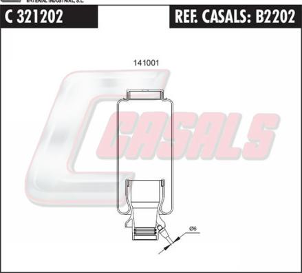 Casals B2202 - Маншон, окачване на шофьорската кабина vvparts.bg