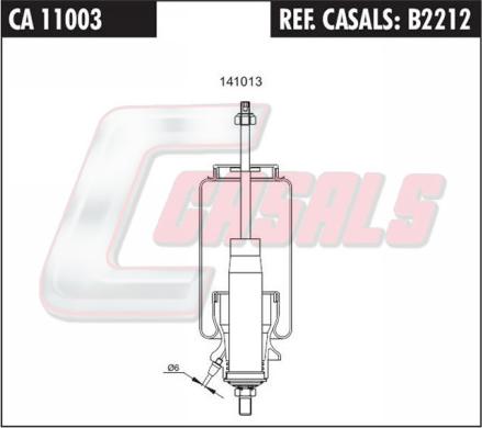 Casals B2212 - Демпер (успокоител), окачване на шофьорската кабина vvparts.bg