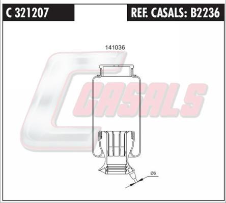 Casals B2236 - Маншон, окачване на шофьорската кабина vvparts.bg