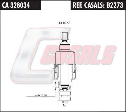 Casals B2273 - Демпер (успокоител), окачване на шофьорската кабина vvparts.bg