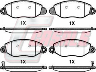 Casals BKM4749 - Комплект спирачно феродо, дискови спирачки vvparts.bg