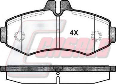 Casals BKM1304 - Комплект спирачно феродо, дискови спирачки vvparts.bg