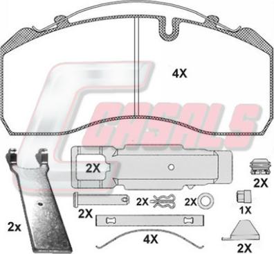 Stellox 8510680SX - Комплект спирачно феродо, дискови спирачки vvparts.bg