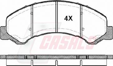 Casals BKM258 - Комплект спирачно феродо, дискови спирачки vvparts.bg