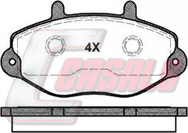 Casals BKM701 - Комплект спирачно феродо, дискови спирачки vvparts.bg