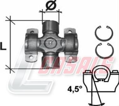 Casals CR28 - Шарнирно съединение, карданен вал vvparts.bg