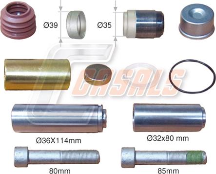 Casals MD974 - Ремонтен комплект, спирачен апарат vvparts.bg