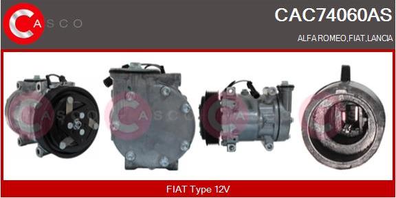 Casco CAC74060AS - Компресор, климатизация vvparts.bg