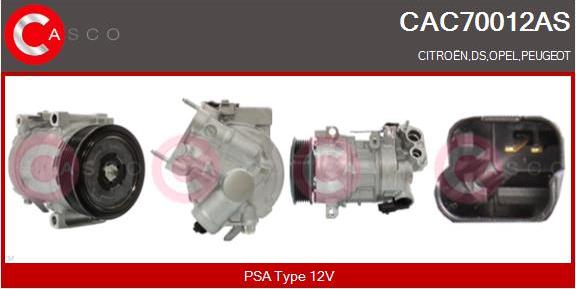Casco CAC70012AS - Компресор, климатизация vvparts.bg