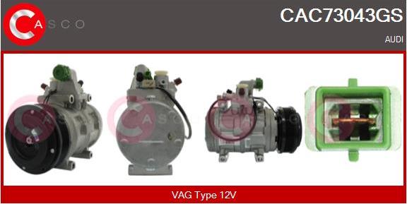 Casco CAC73043GS - Компресор, климатизация vvparts.bg