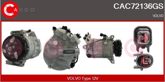 Casco CAC72136GS - Компресор, климатизация vvparts.bg