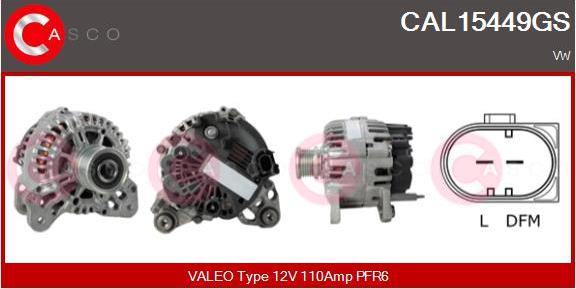 Casco CAL15449GS - Генератор vvparts.bg
