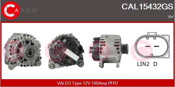 Casco CAL15432GS - Генератор vvparts.bg