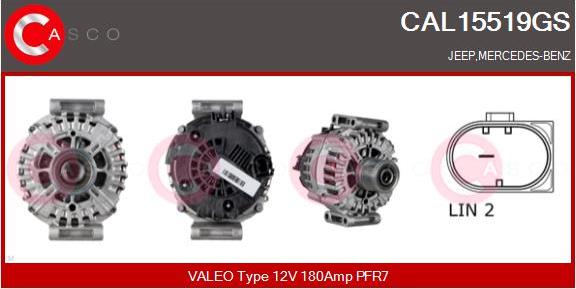 Casco CAL15519GS - Генератор vvparts.bg