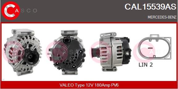 Casco CAL15539AS - Генератор vvparts.bg