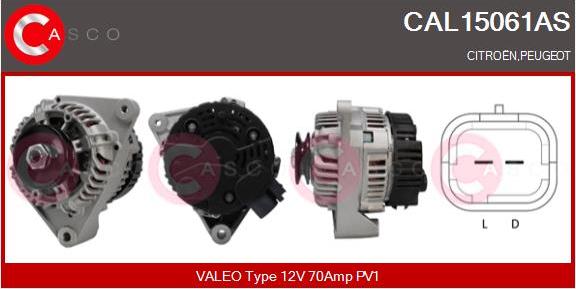 Casco CAL15061AS - Генератор vvparts.bg