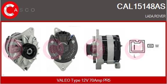Casco CAL15148AS - Генератор vvparts.bg