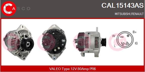 Casco CAL15143AS - Генератор vvparts.bg