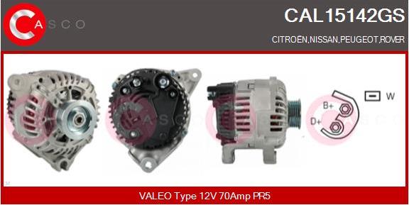 Casco CAL15142GS - Генератор vvparts.bg