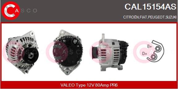 Casco CAL15154AS - Генератор vvparts.bg