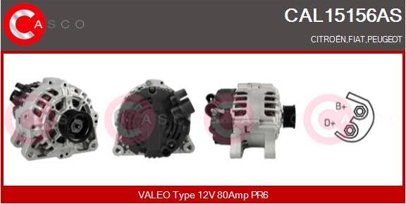Casco CAL15156AS - Генератор vvparts.bg