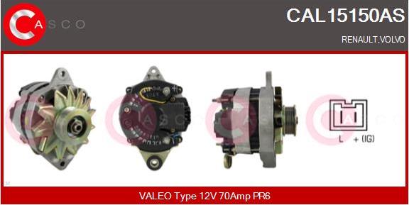Casco CAL15150AS - Генератор vvparts.bg