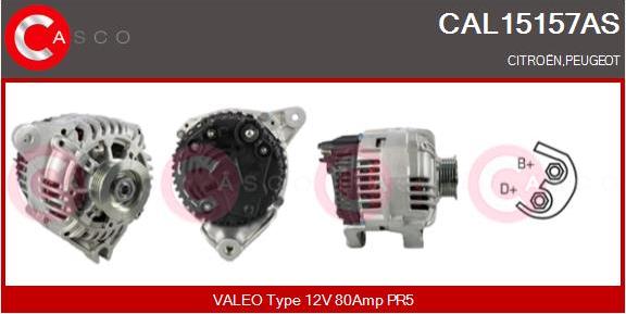 Casco CAL15157AS - Генератор vvparts.bg