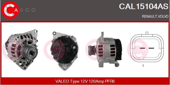 Casco CAL15104AS - Генератор vvparts.bg