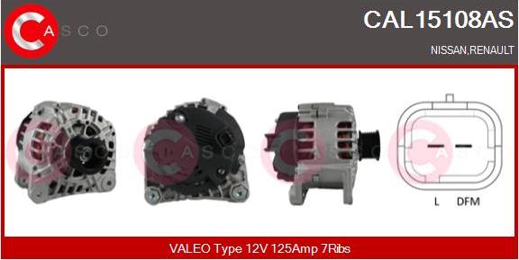 Casco CAL15108AS - Генератор vvparts.bg