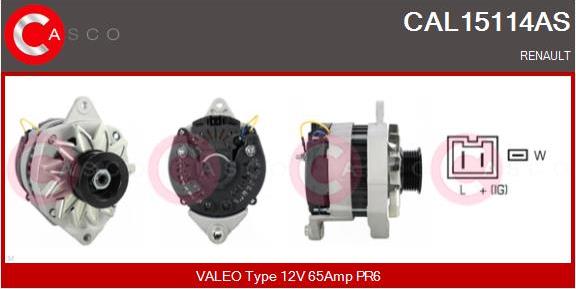 Casco CAL15114AS - Генератор vvparts.bg