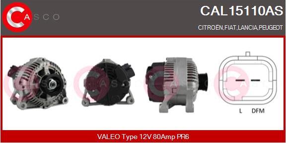 Casco CAL15110AS - Генератор vvparts.bg
