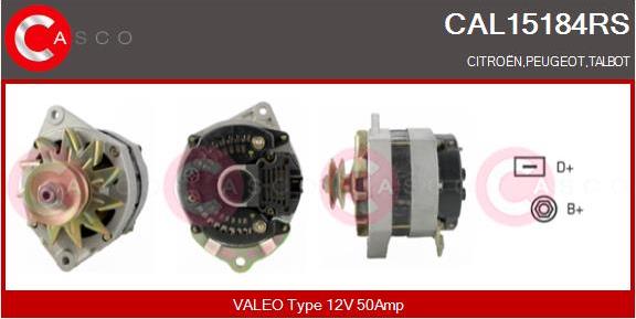 Casco CAL15184RS - Генератор vvparts.bg