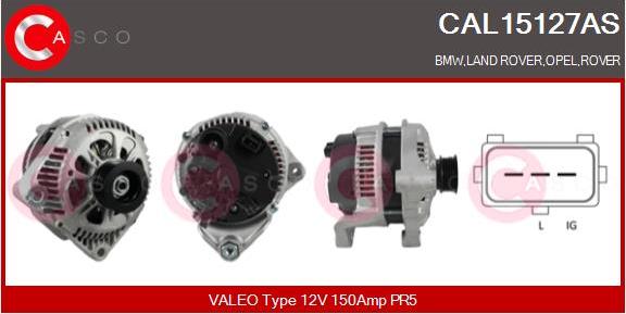 Casco CAL15127AS - Генератор vvparts.bg