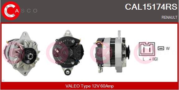 Casco CAL15174RS - Генератор vvparts.bg