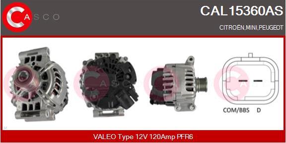 Casco CAL15360AS - Генератор vvparts.bg
