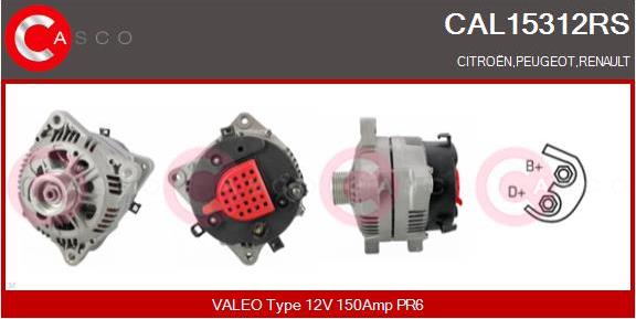 Casco CAL15312RS - Генератор vvparts.bg