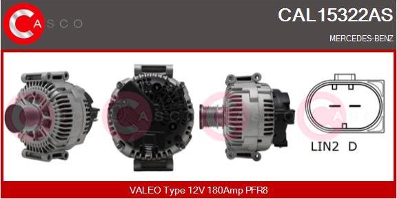 Casco CAL15322AS - Генератор vvparts.bg