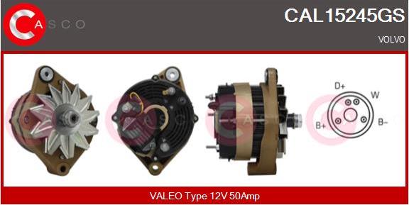 Casco CAL15245GS - Генератор vvparts.bg