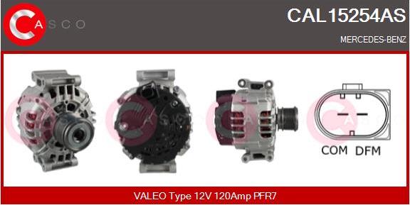 Casco CAL15254AS - Генератор vvparts.bg