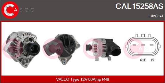 Casco CAL15258AS - Генератор vvparts.bg