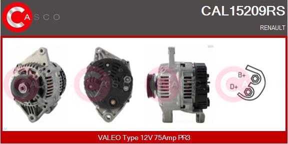 Casco CAL15209RS - Генератор vvparts.bg