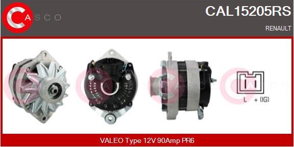 Casco CAL15205RS - Генератор vvparts.bg