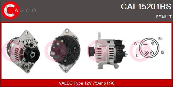 Casco CAL15201RS - Генератор vvparts.bg