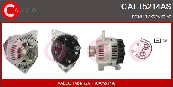 Casco CAL15214AS - Генератор vvparts.bg
