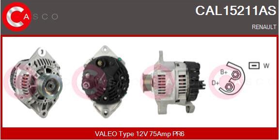 Casco CAL15211AS - Генератор vvparts.bg
