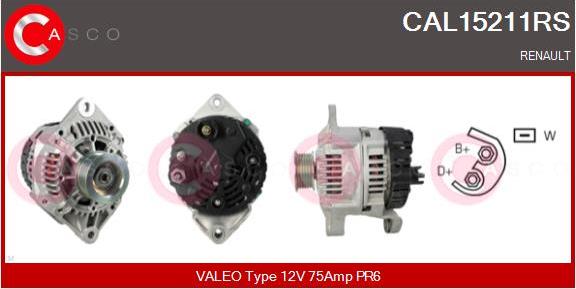 Casco CAL15211RS - Генератор vvparts.bg