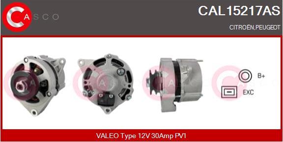 Casco CAL15217AS - Генератор vvparts.bg
