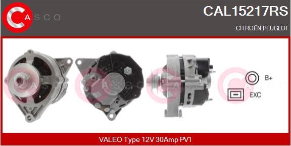 Casco CAL15217RS - Генератор vvparts.bg