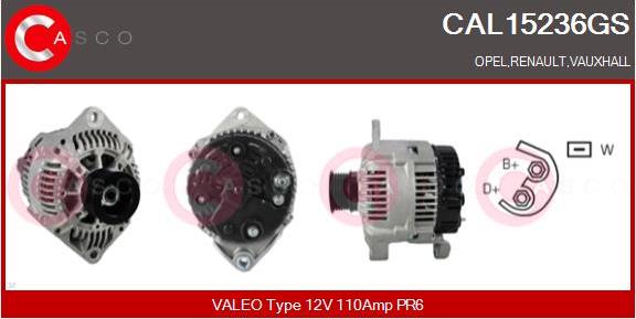 Casco CAL15236GS - Генератор vvparts.bg